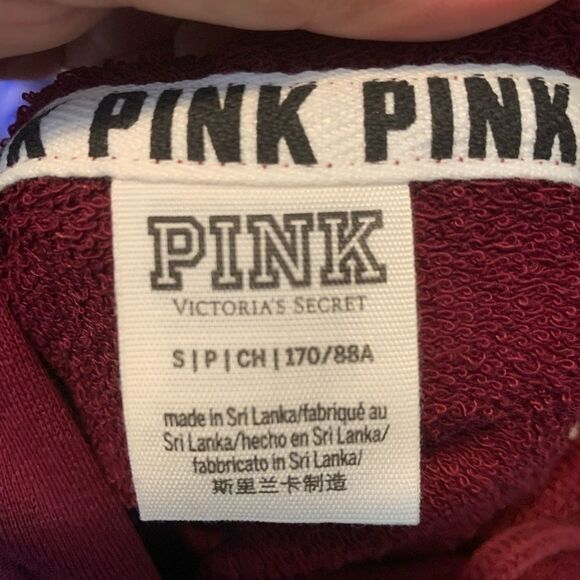 Pink Victoria’s Secret Cropped Sweatshirt Small - Picture 6 of 7
